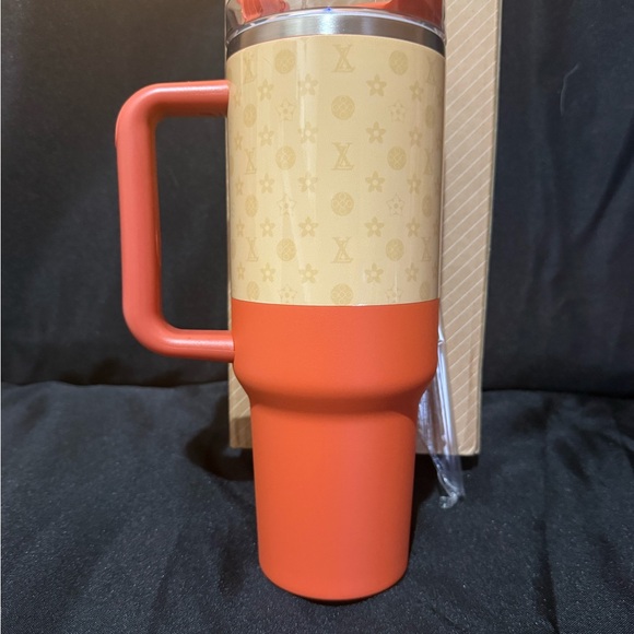 New Stanley 40oz Orange and Cream Travel Mug with Adorable Monster Character - Picture 6 of 7